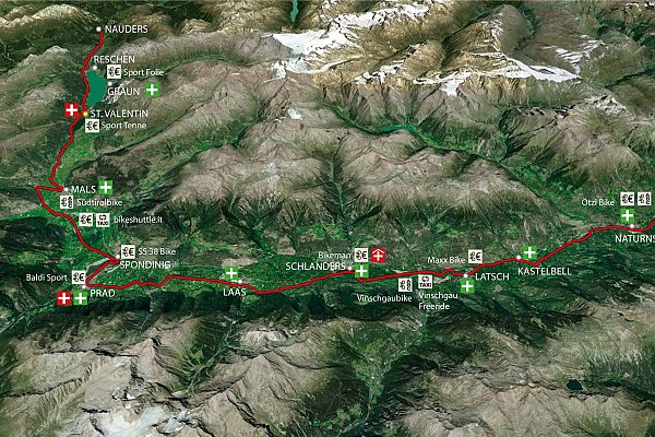 MTB-Trails im Vinschgau im GPS-Format 